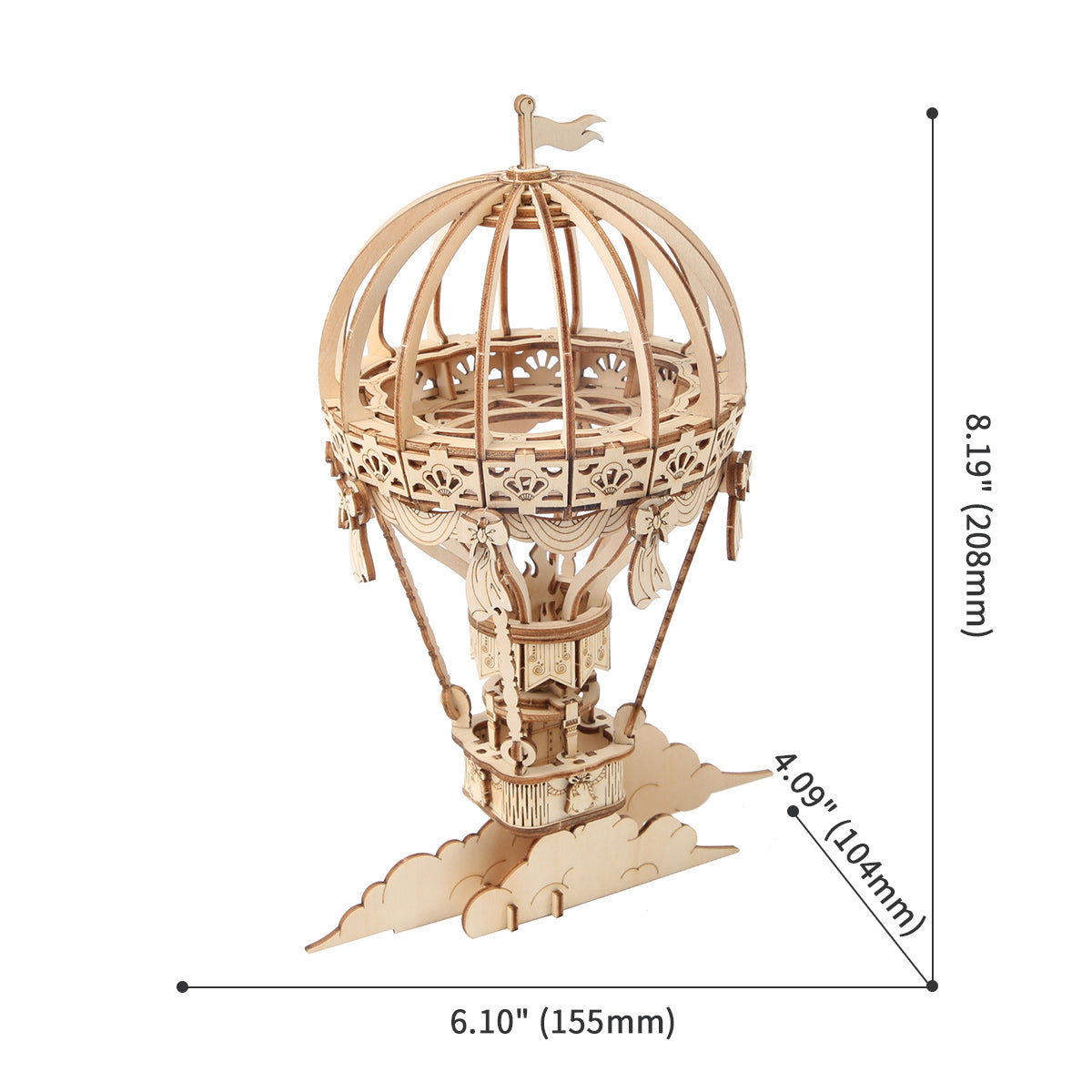 Puzzle 3D en bois Montgolfière Rolife TG406