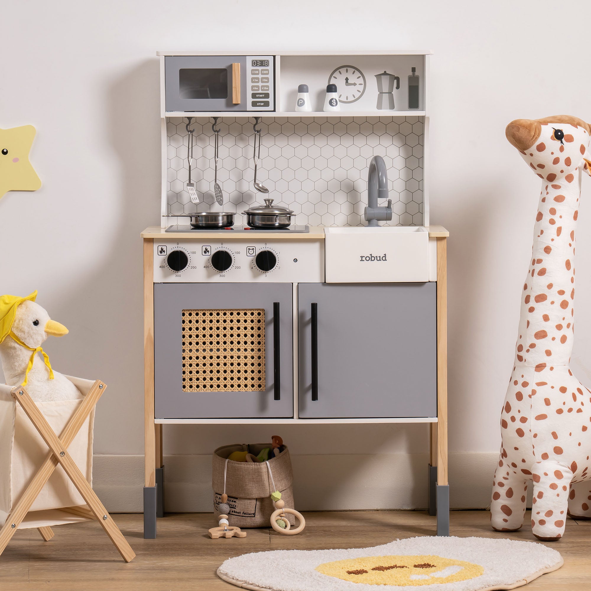 Robud Modern Vintage Pretend Play Kitchen