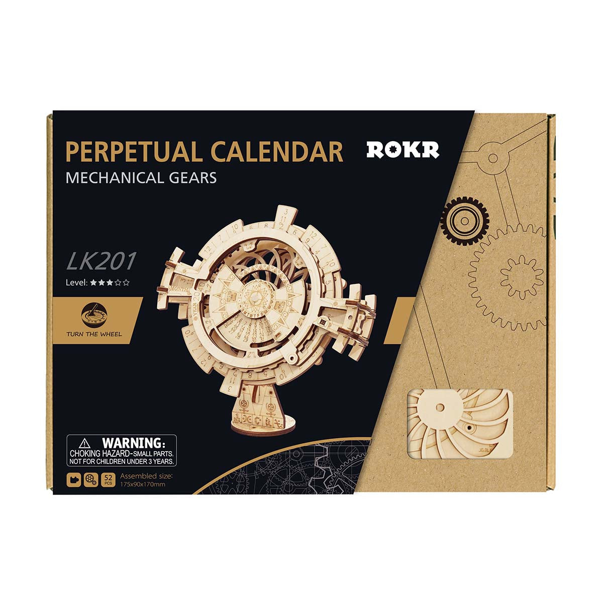 Calendrier perpétuel ROKR Puzzle en bois 3D LK201