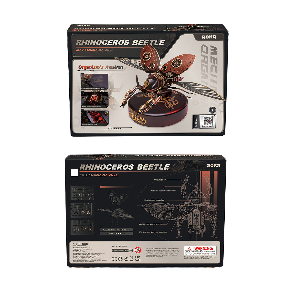 ROKR Rhinoceros Beetle Model DIY 3D Puzzle MI01