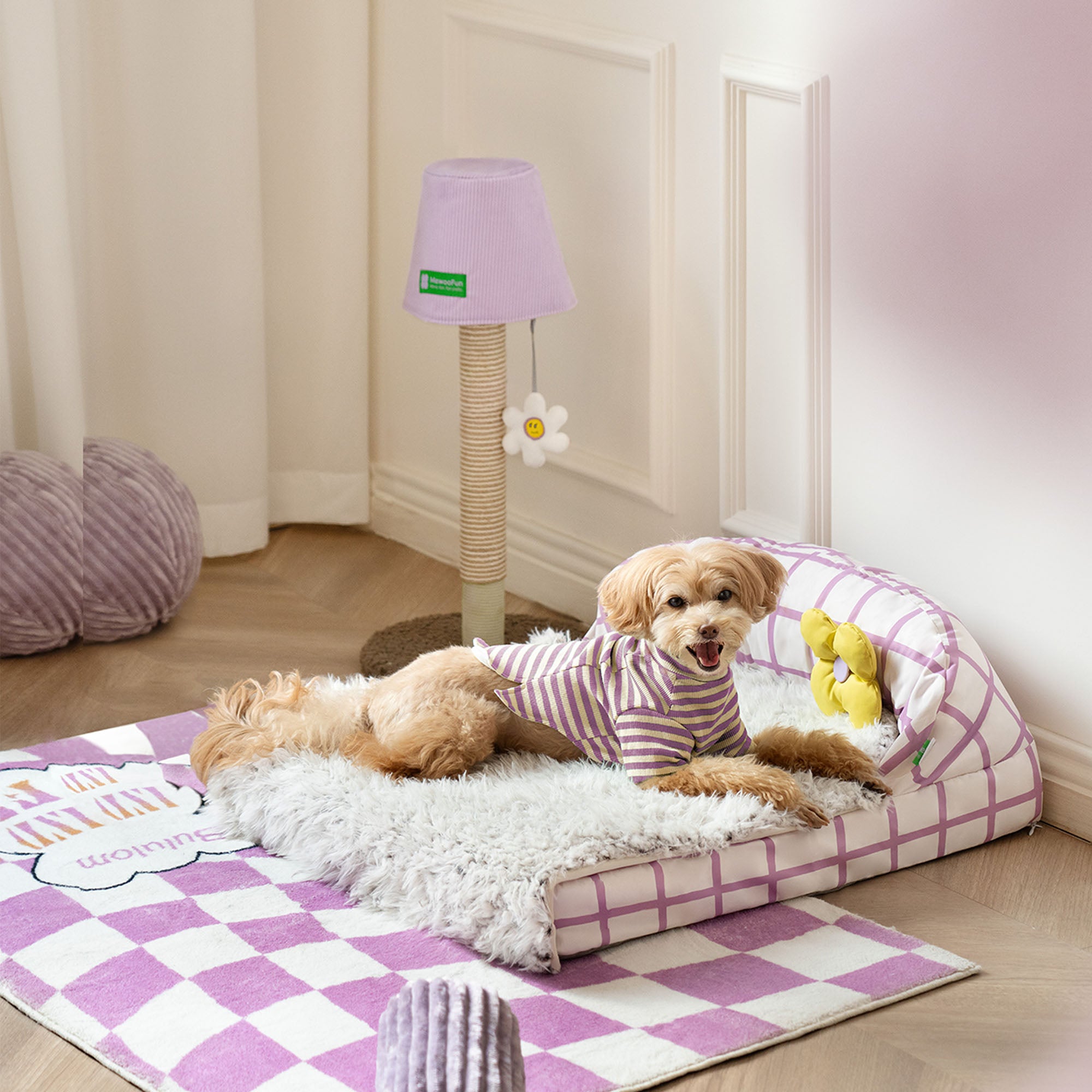 Lit pour animal de compagnie en peluche et doux