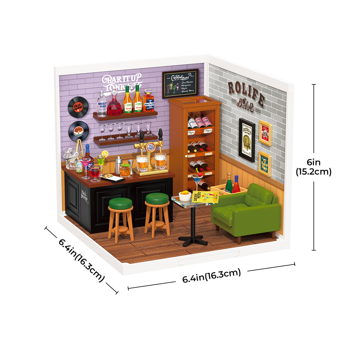 Maison miniature en plastique à monter soi-même Rolife Leisurely Cheers Bar DW012 