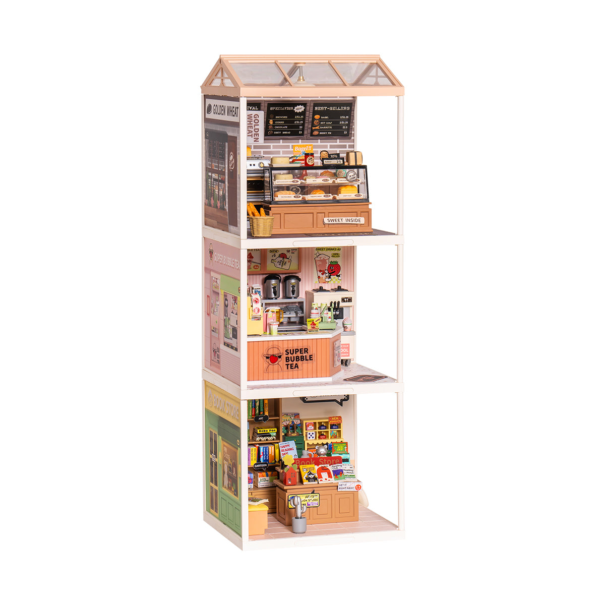 Rolife Super Creator 3-in-1 Set Plastic DIY Miniature House