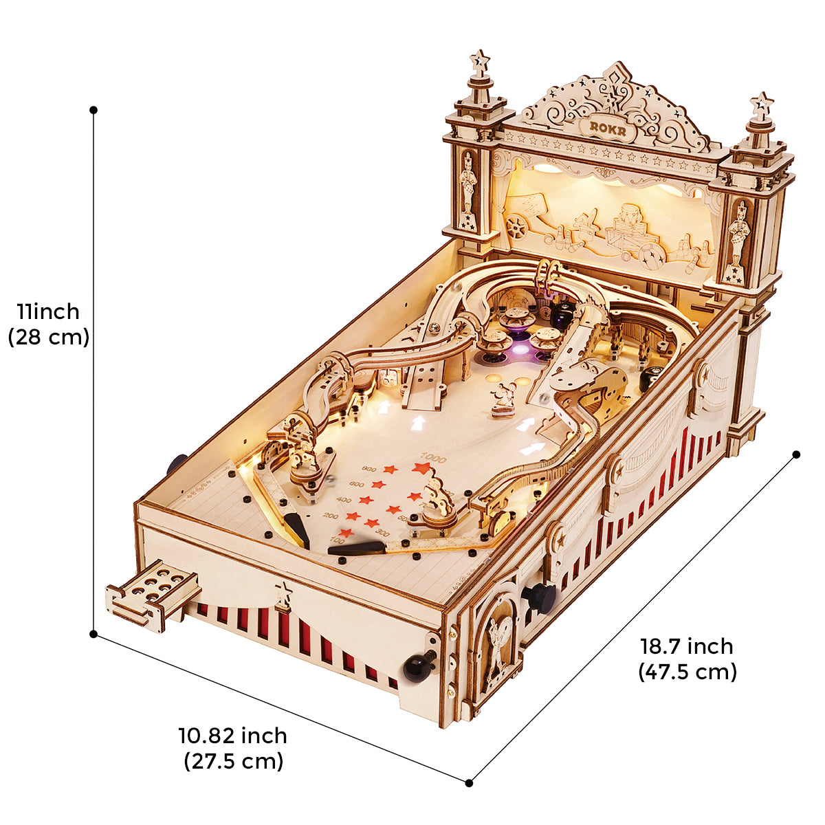 ROKR 3D Flipperautomat 3D Holzpuzzle EG01 