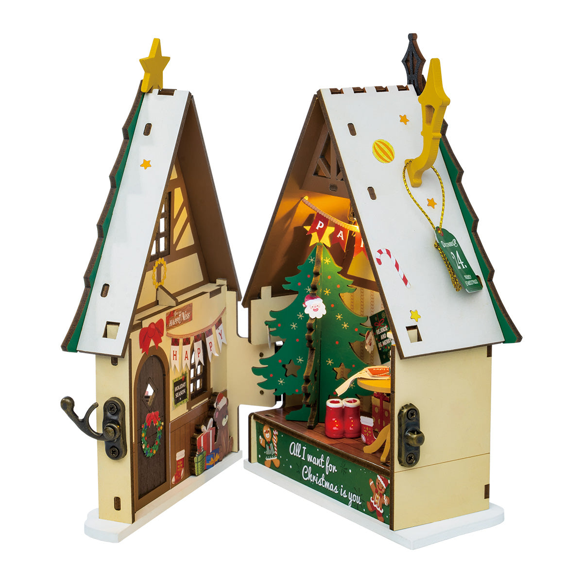 Rolife  Twinkling Christmas House DIY Miniature House DS036