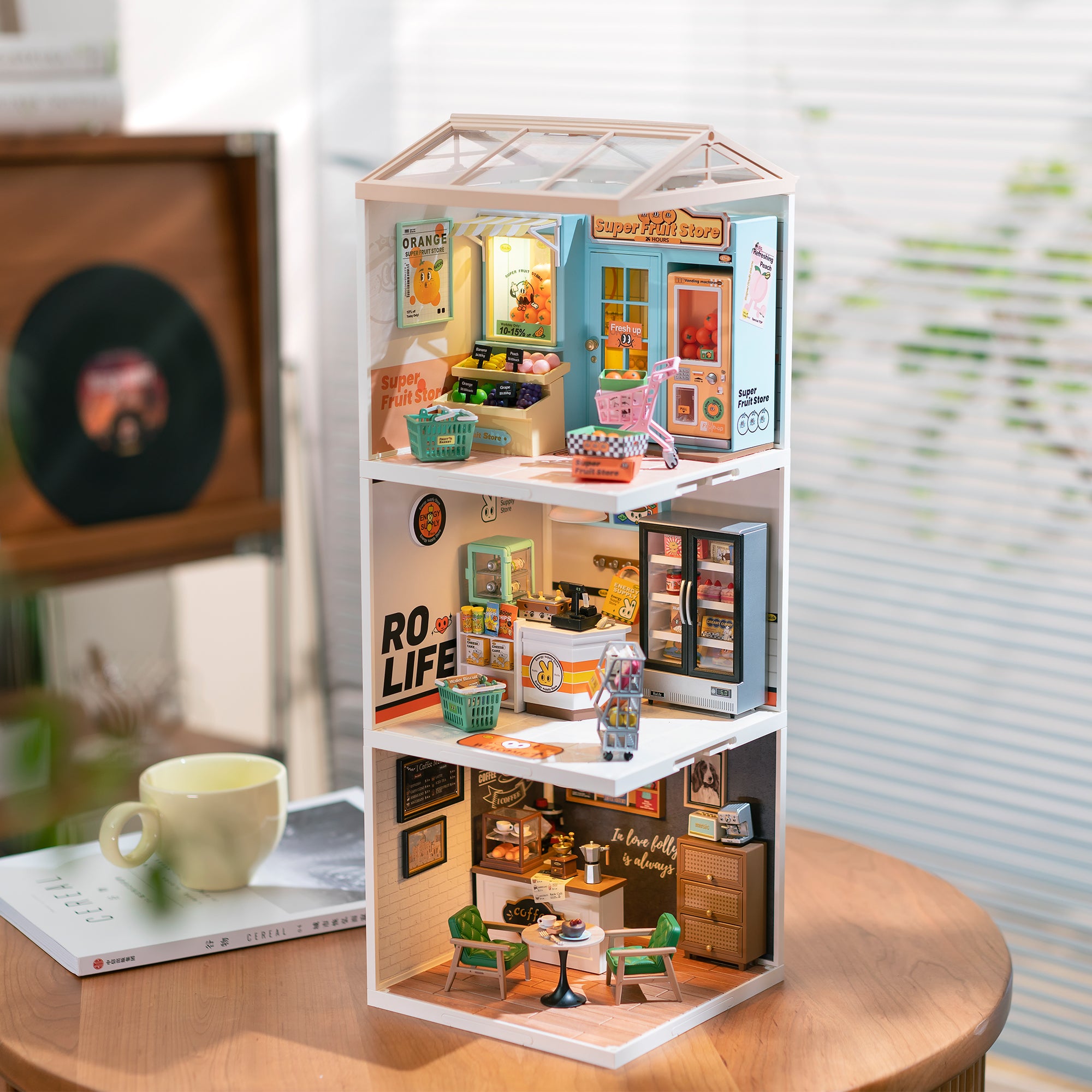 Rolife Super Creator 3-in-1 Set Plastic DIY Miniature House