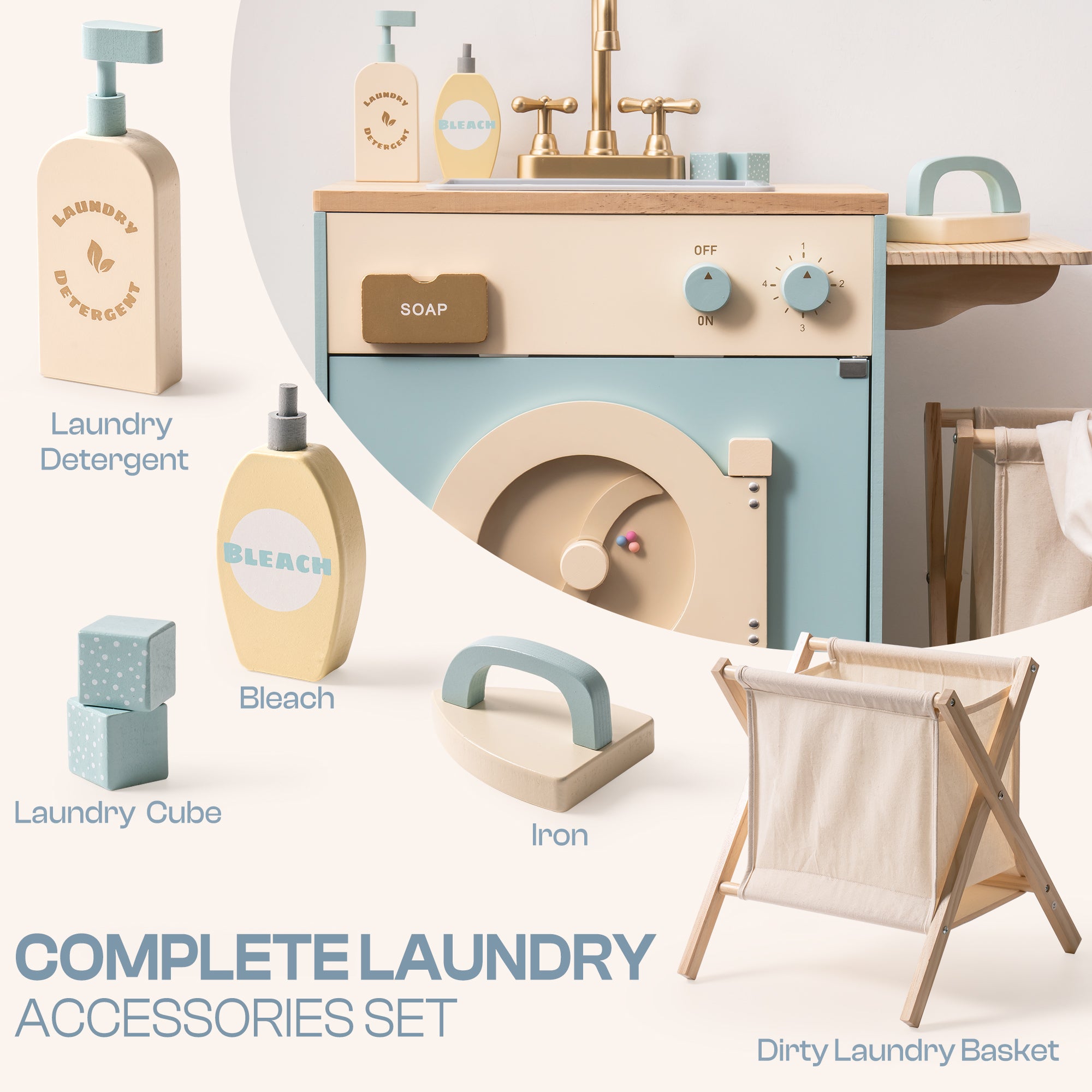 Robud Wooden Laundry Playset