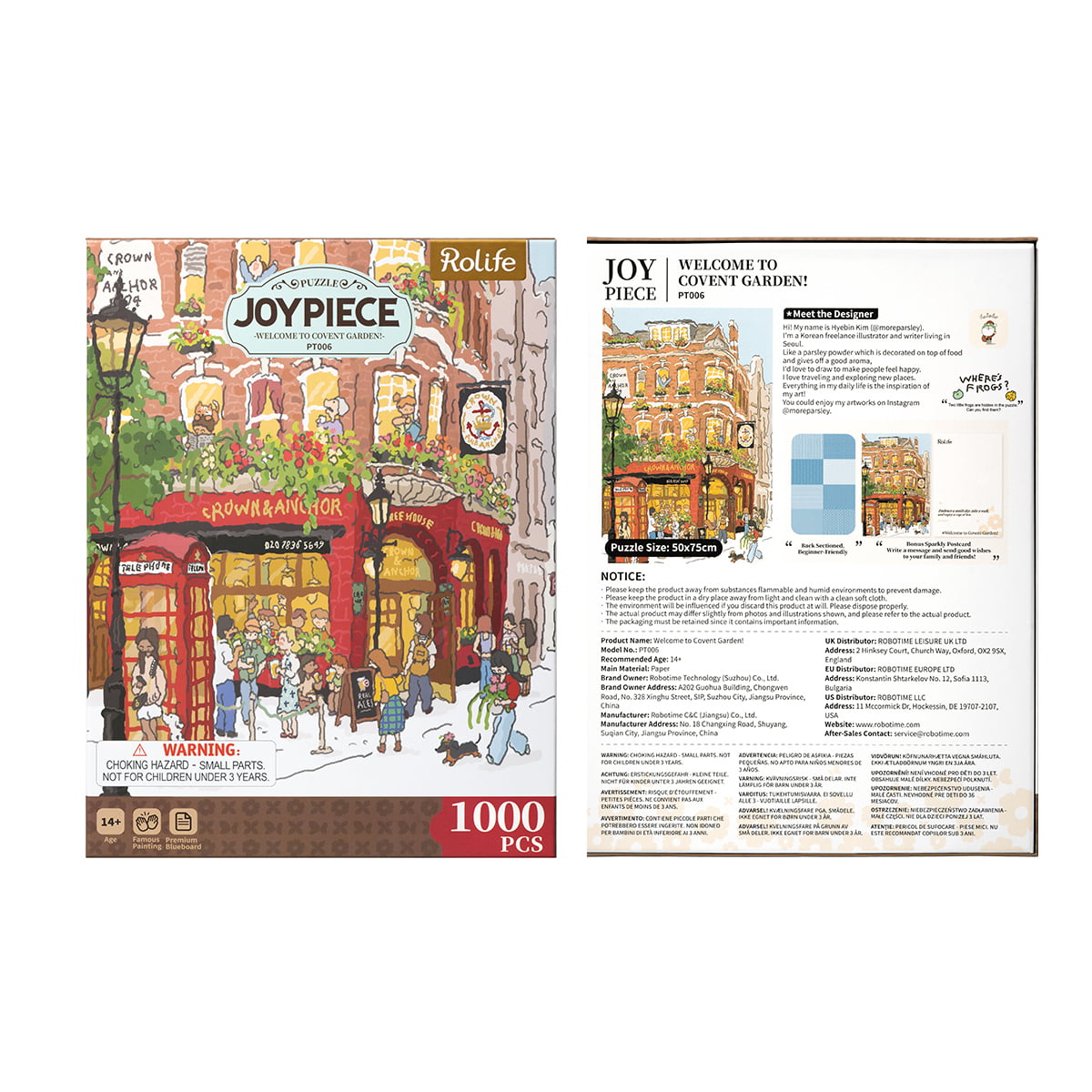 Rolife Welcome to Covent Garden 1000 Piece Jigsaw Puzzle PT006