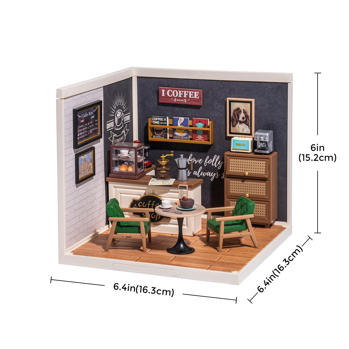 Rolife Super Creator Täglich Inspiration Cafe Kunststoff DIY Miniatur Haus Kit DW001 