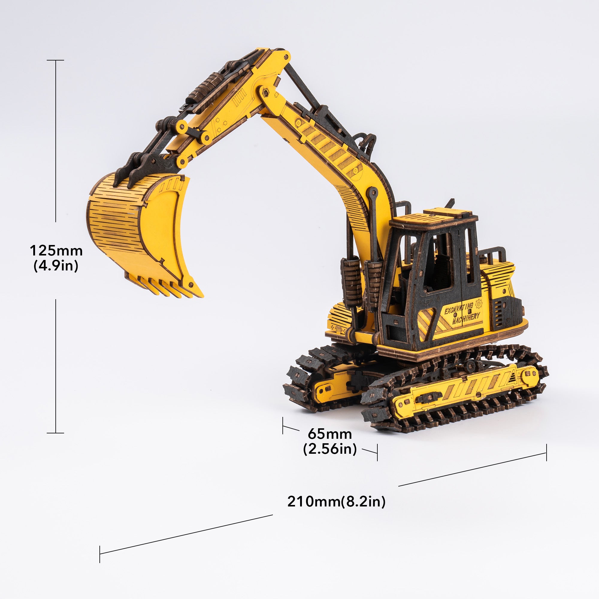 ROKR Excavator Engineering Vehicle 3D Wooden Puzzle TG508K