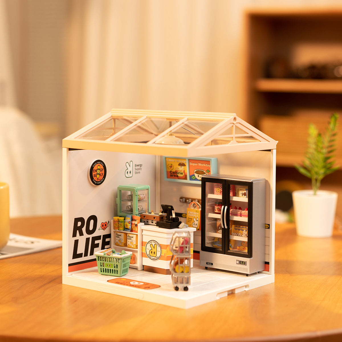 Rolife Super Creator Energieversorgungsgeschäft Kunststoff DIY Miniaturhaus Bausatz DW002 