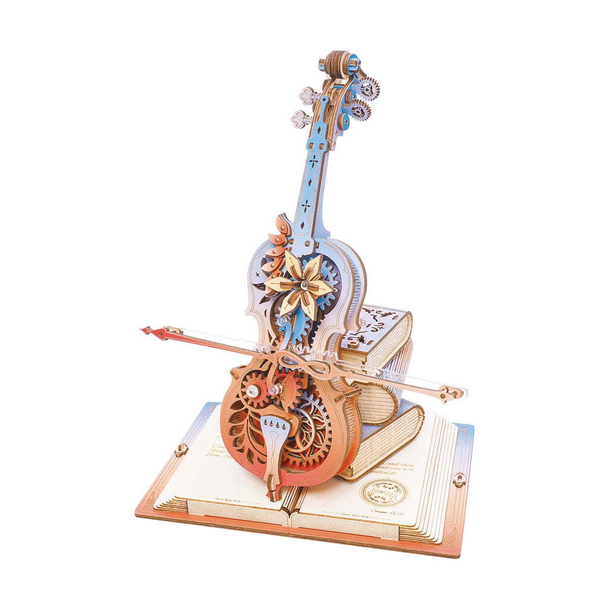 ROKR Magic Cello Mechanische Muziekdoos 3D Houten Puzzel AMK63