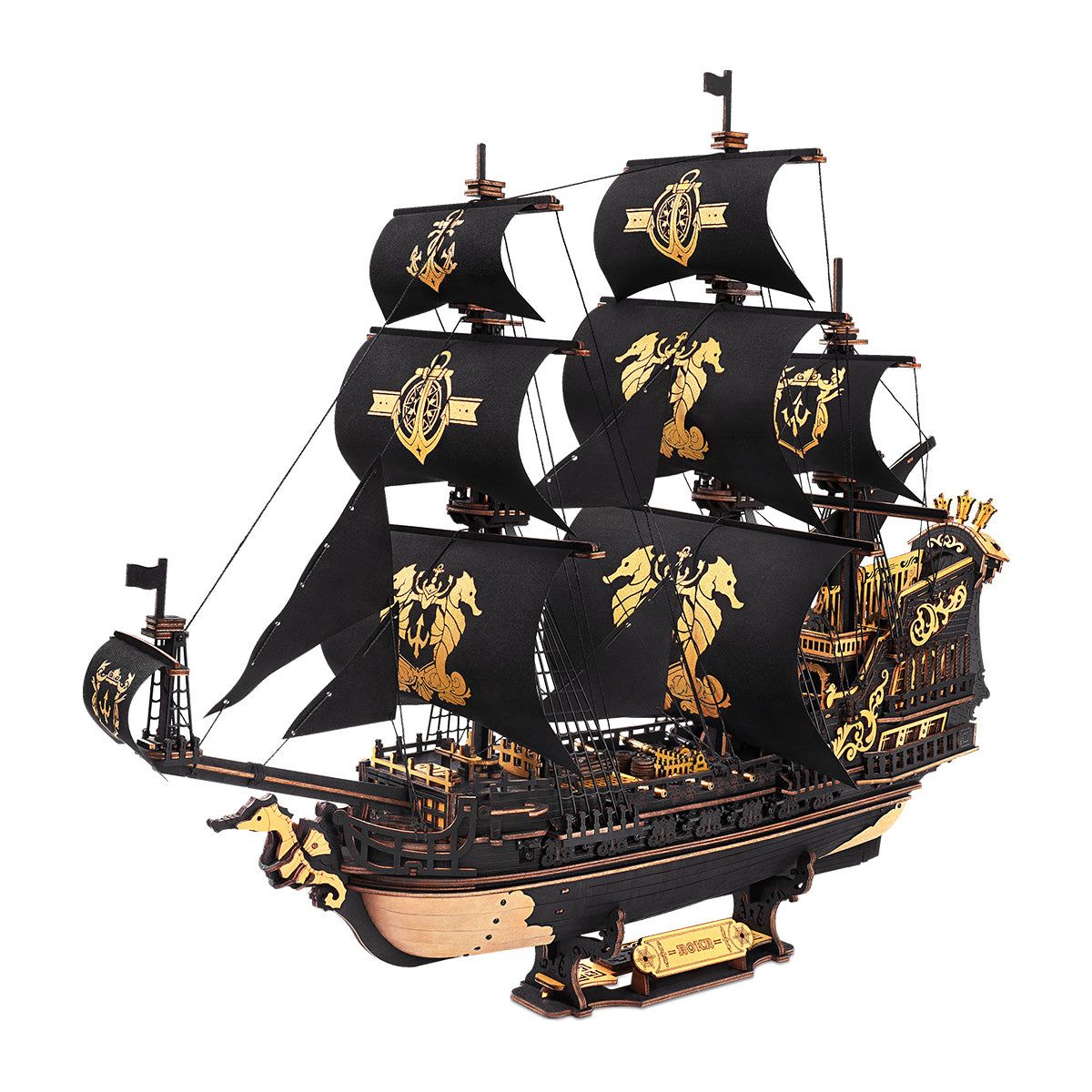 ROKR De Zeepaard Barque 3D Houten Puzzel MCB02