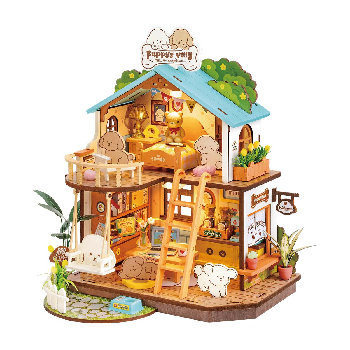 Rolife Puppy's Cozy Villa DIY Miniature House DG169