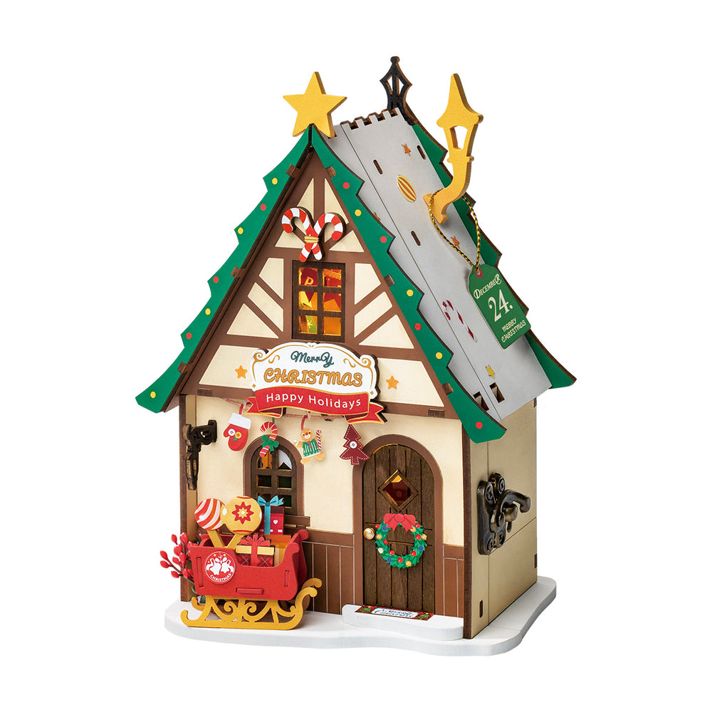 Rolife Twinkling Christmas House DIY Miniature House DS036