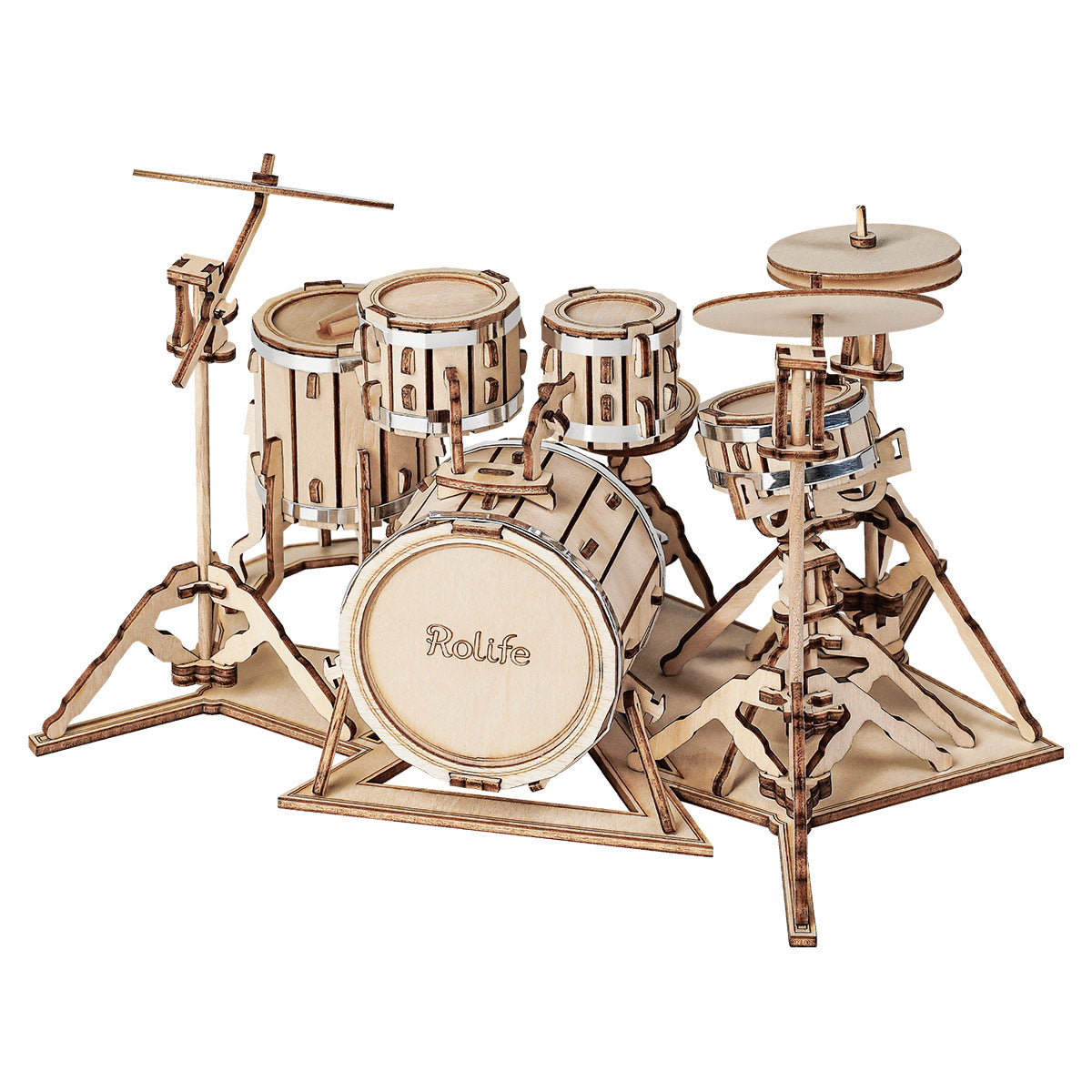 Rolife Drum Kit 3D Houten Puzzel TG409