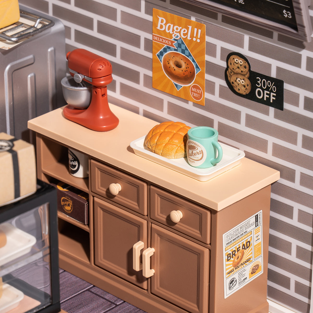 Kit de maison miniature en plastique à monter soi-même Rolife Super Creator Golden Wheat Bakery DW005 