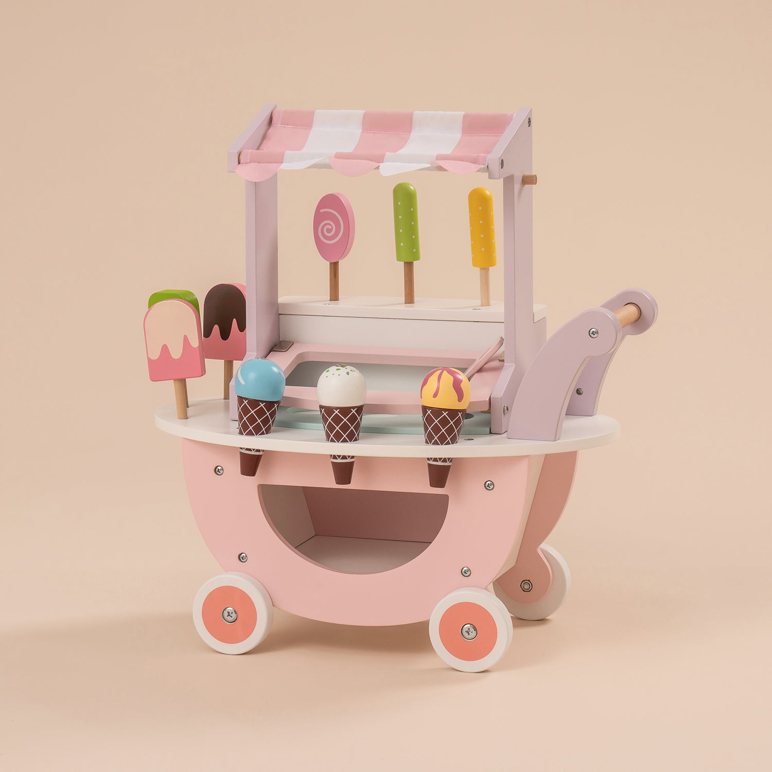 ROBUD Wooden Ice Cream Cart Toys for Kids WG184