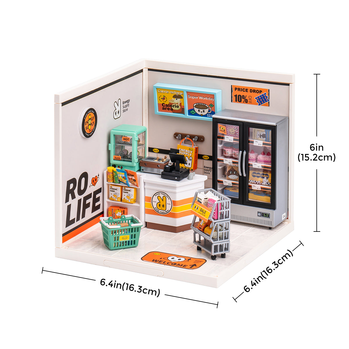 Kit de maison miniature en plastique à monter soi-même Rolife Super Creator Energy Supply Store DW002 