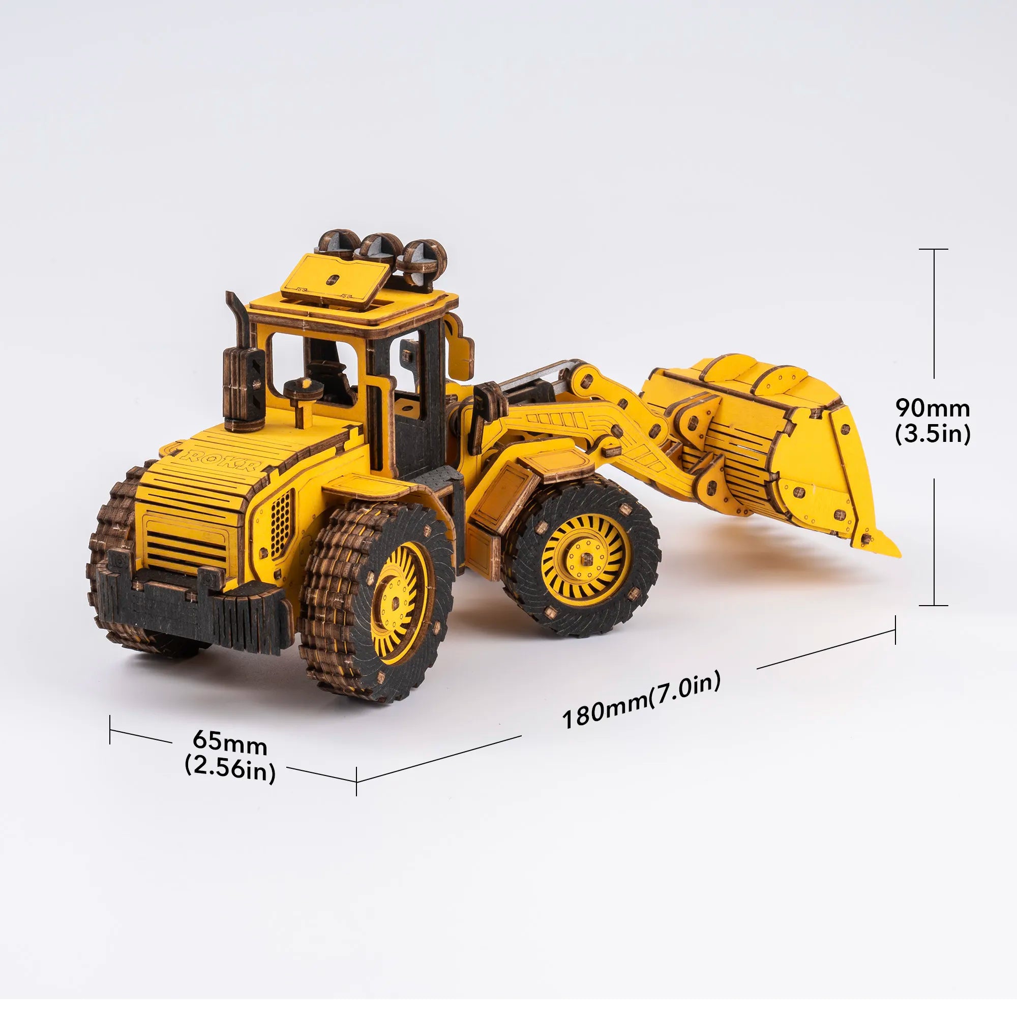 ROKR Bulldozer Engineering Vehicle 3D Wooden Puzzle TG509K