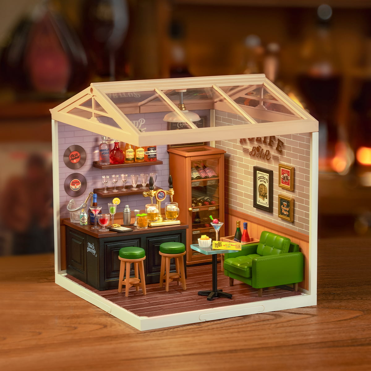 Rolife Leisurely Cheers Bar DIY Miniaturhaus aus Kunststoff DW012 