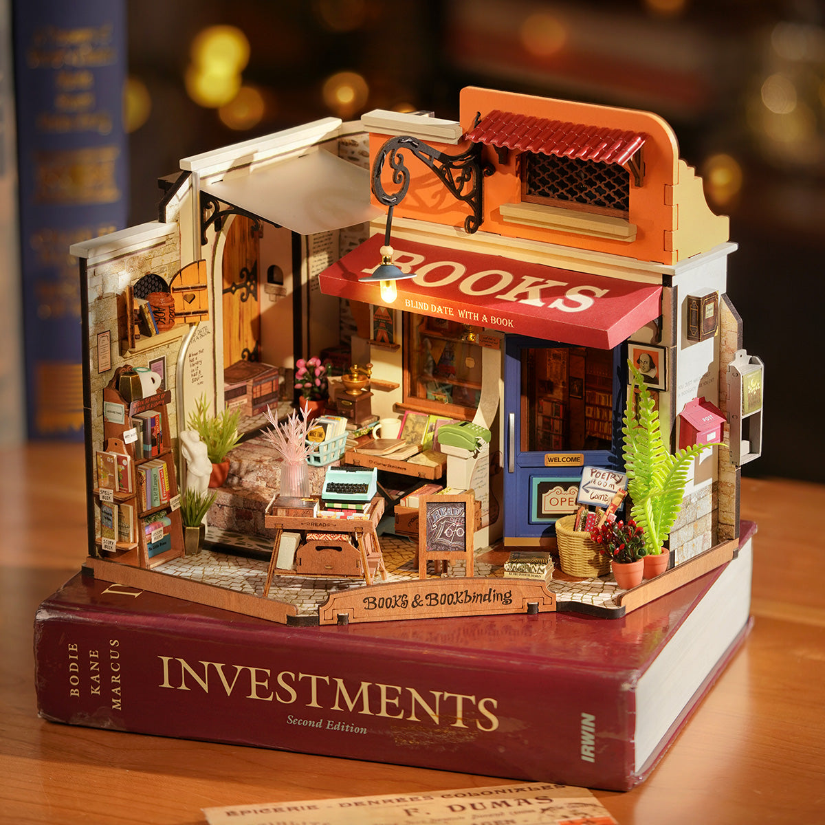 Librairie Rolife Corner Kit de maison miniature à faire soi-même DG164 