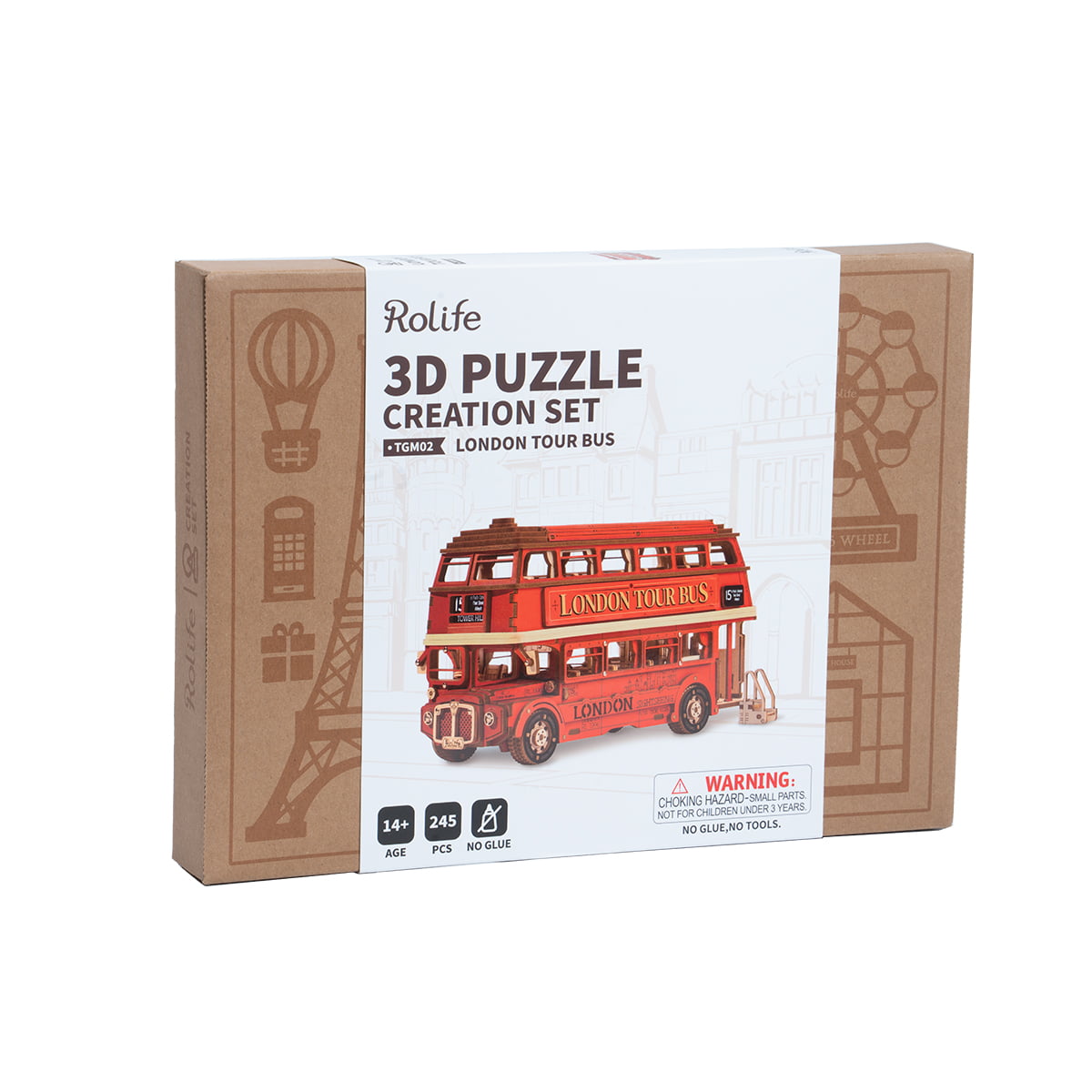 Rolife London Tourbus 3D Holzpuzzle TGM02 