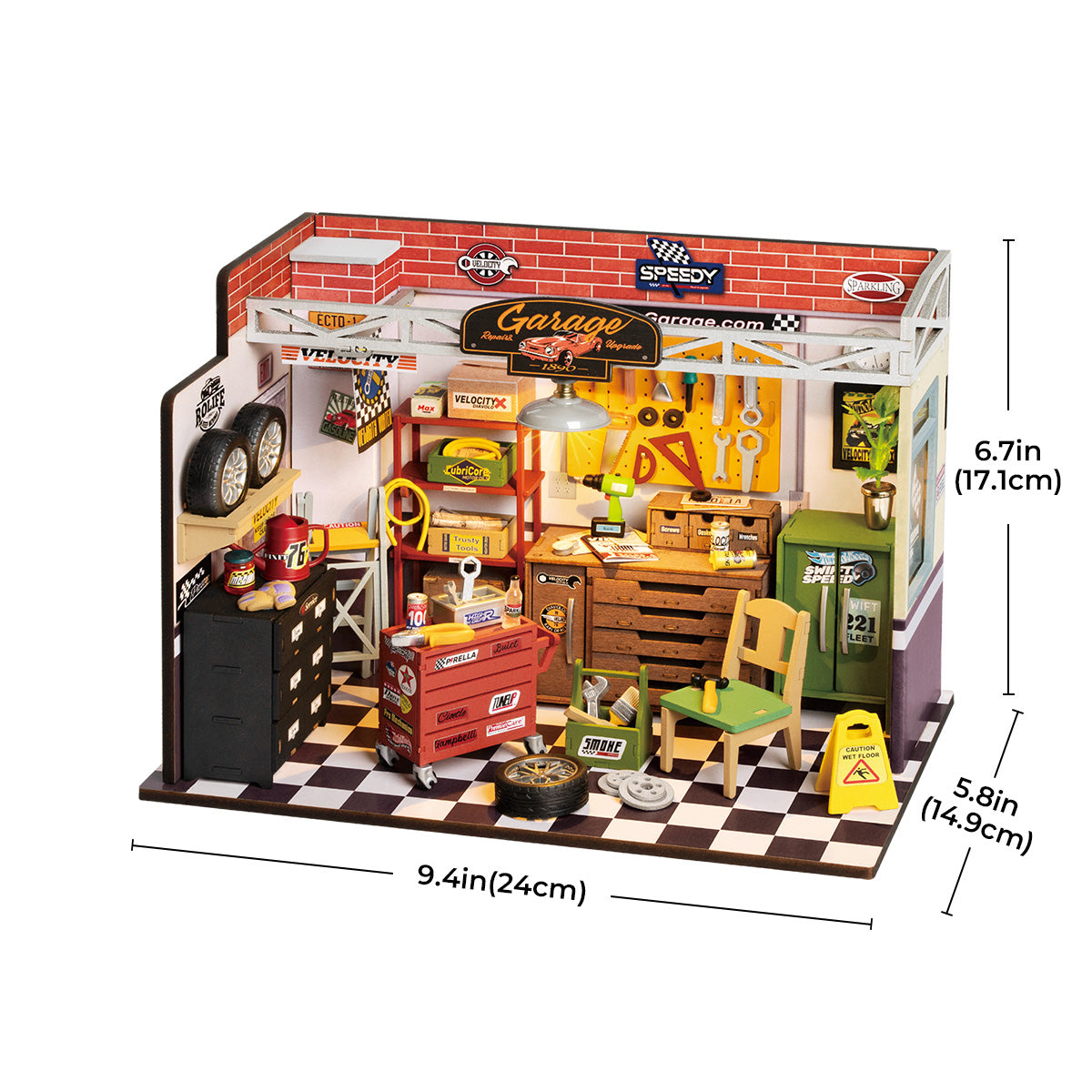 Rolife Garage Workshop DIY Miniature House Kit DG165