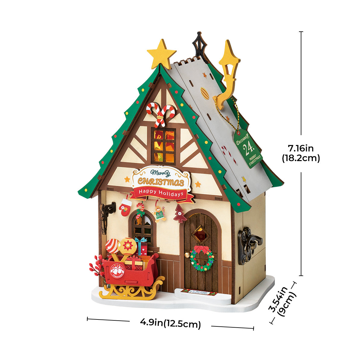 Rolife  Twinkling Christmas House DIY Miniature House DS036