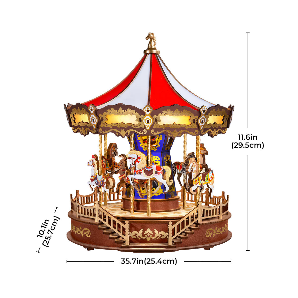 Puzzle 3D en bois Rolife Classic Carousel AMC01 