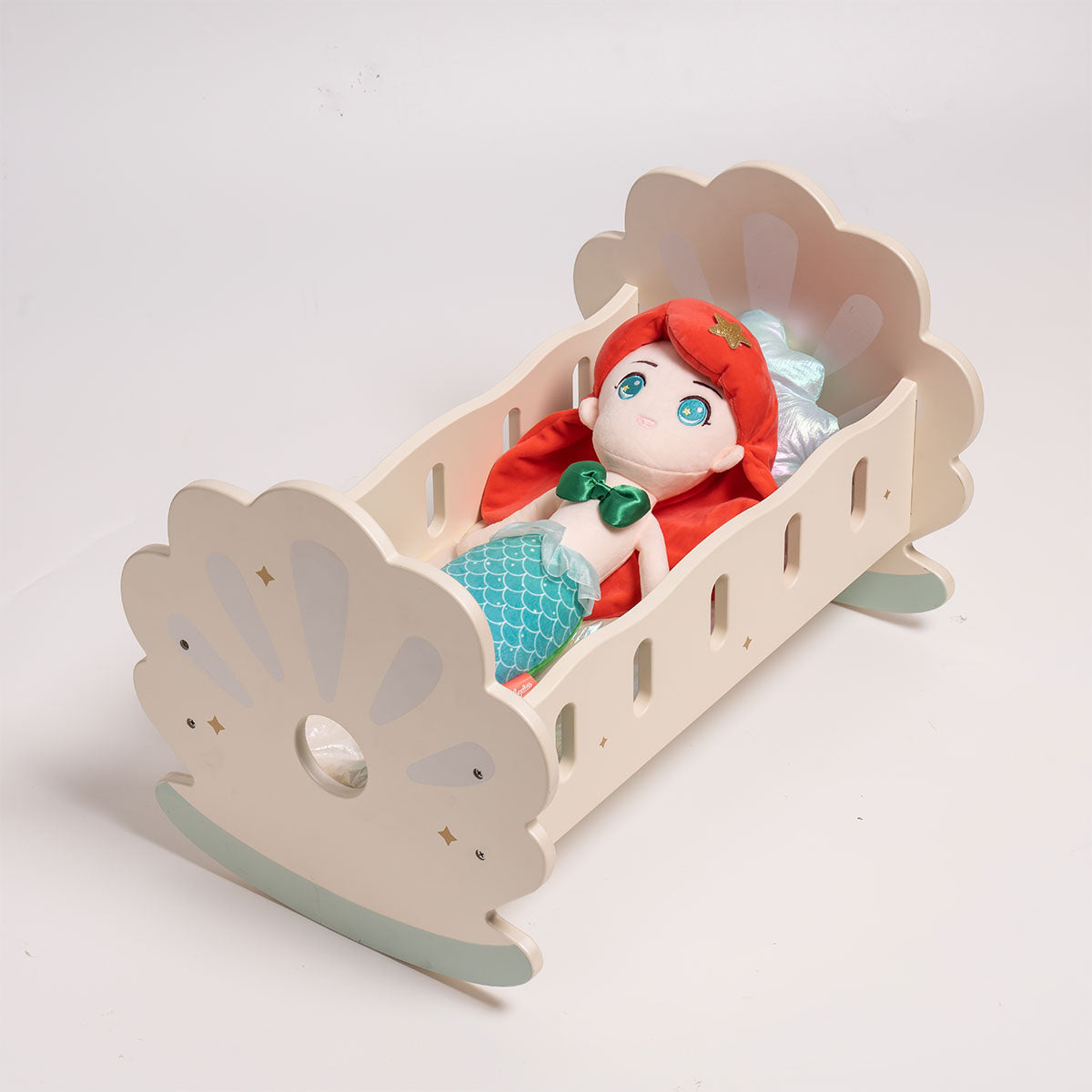 ROBUD Wooden Baby Doll Crib