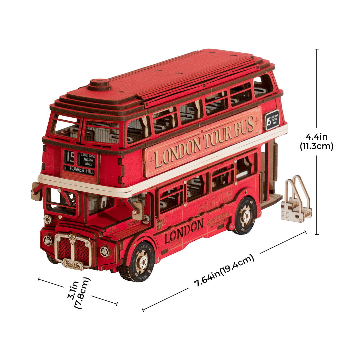 Rolife London Tourbus 3D Houten Puzzel TGM02