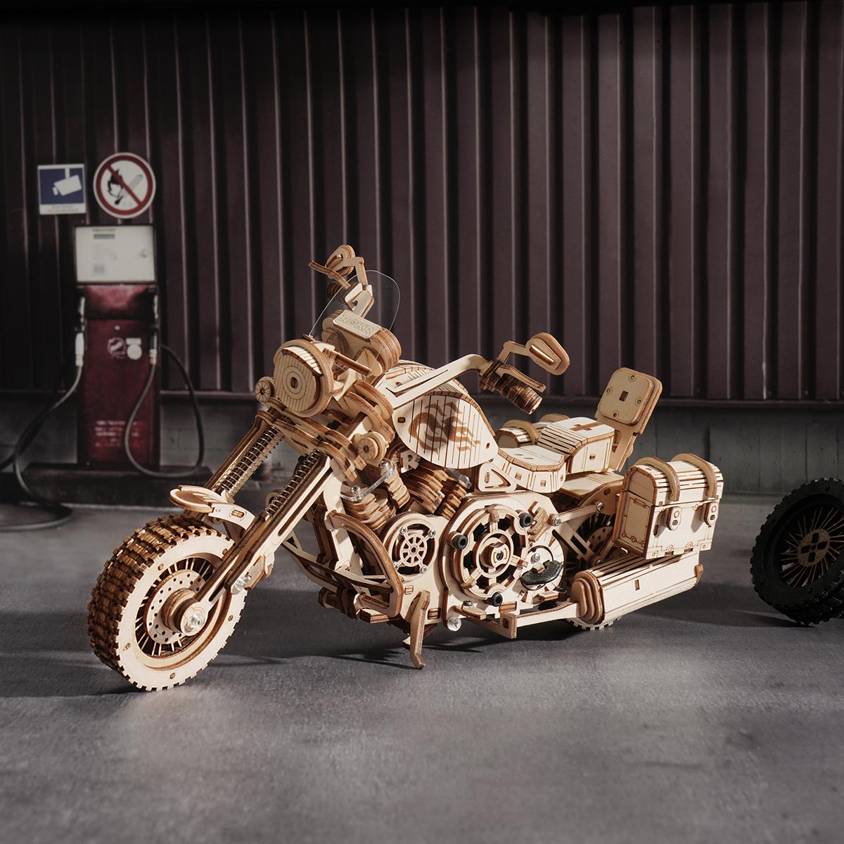 Puzzle 3D en bois ROKR Cruiser Motorcycle LK504 