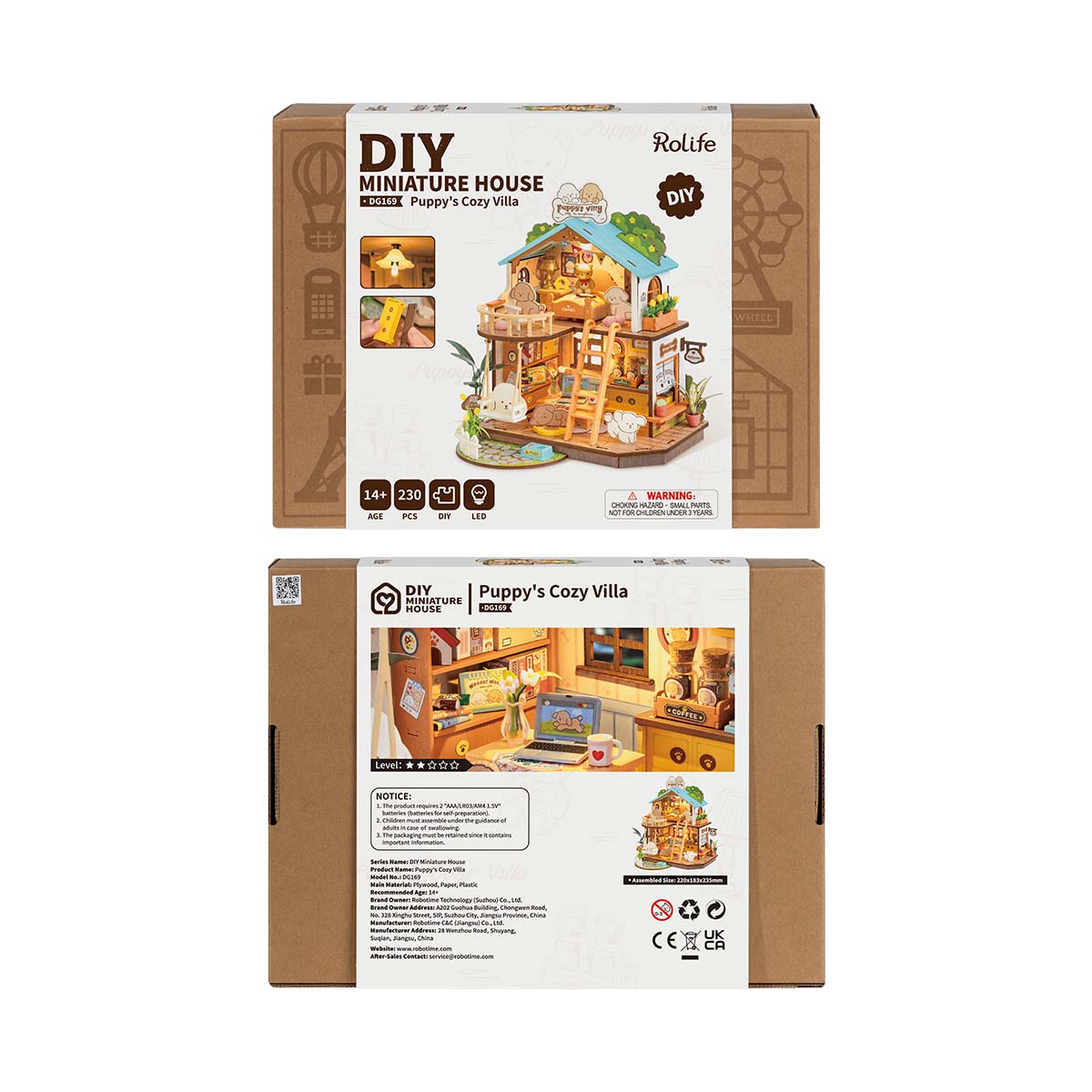 Rolife Puppy's Cozy Villa DIY Miniatuurhuis DG169