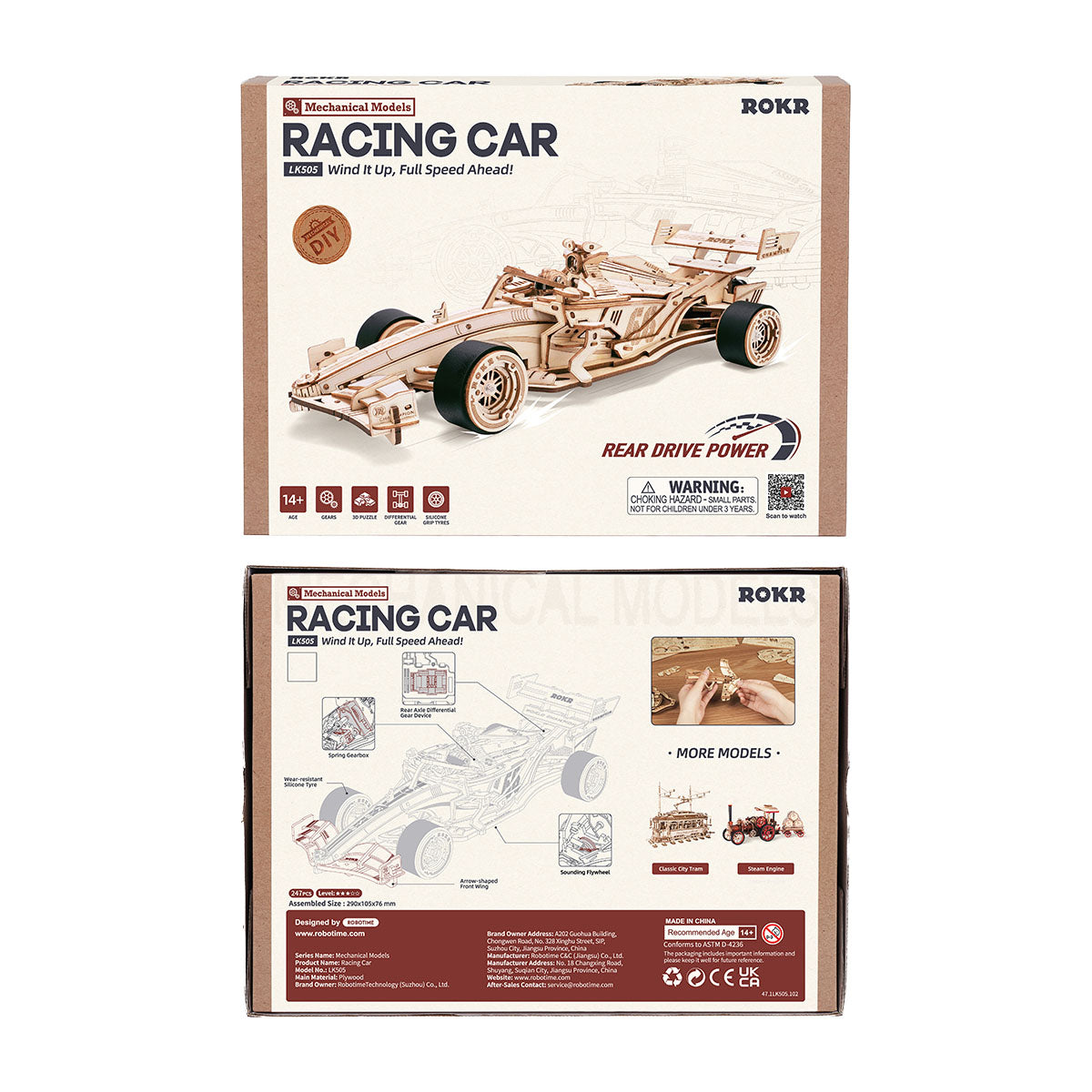 Puzzle 3D en bois ROKR Racing Car LK505 