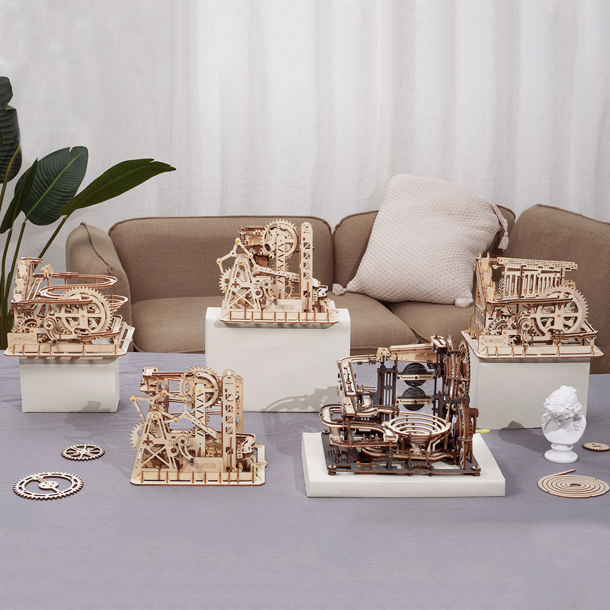 ROKR Murmelbahn-Sets 3D-Holzpuzzle (5 Sets)