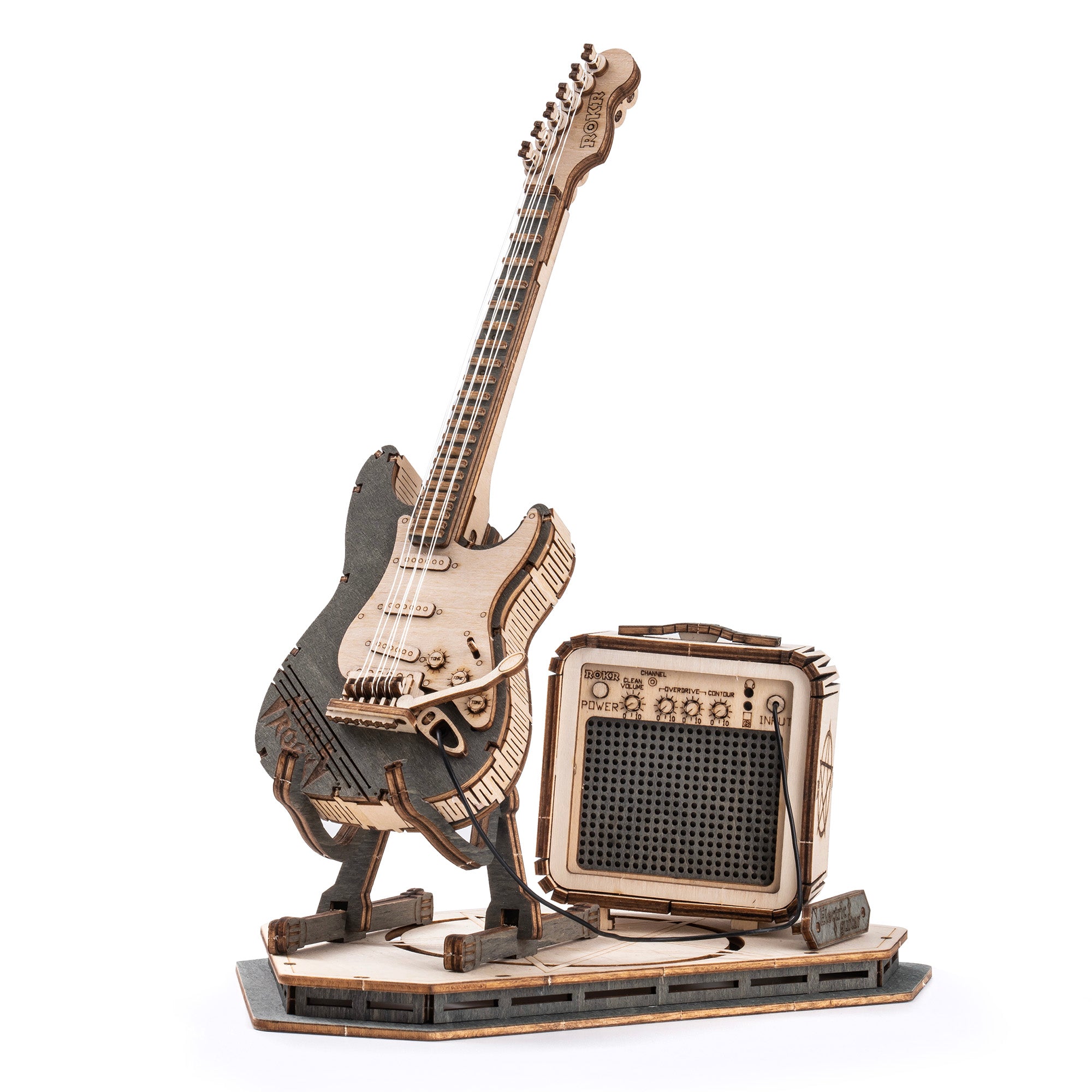 ROKR E-Gitarrenmodell 3D-Holzpuzzle TG605K 