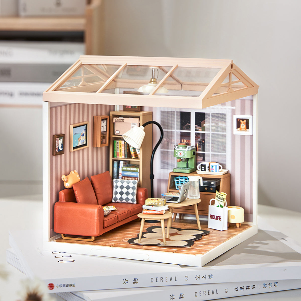 Maison miniature en plastique à monter soi-même Rolife Cozy Living Lounge DW007 