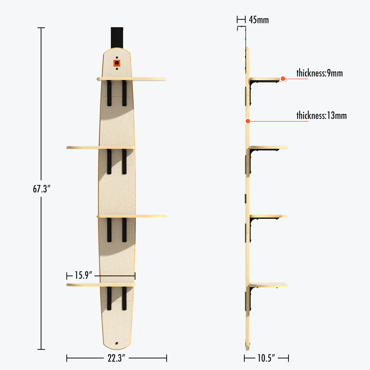 Deur Hangende Kat Klimplanken