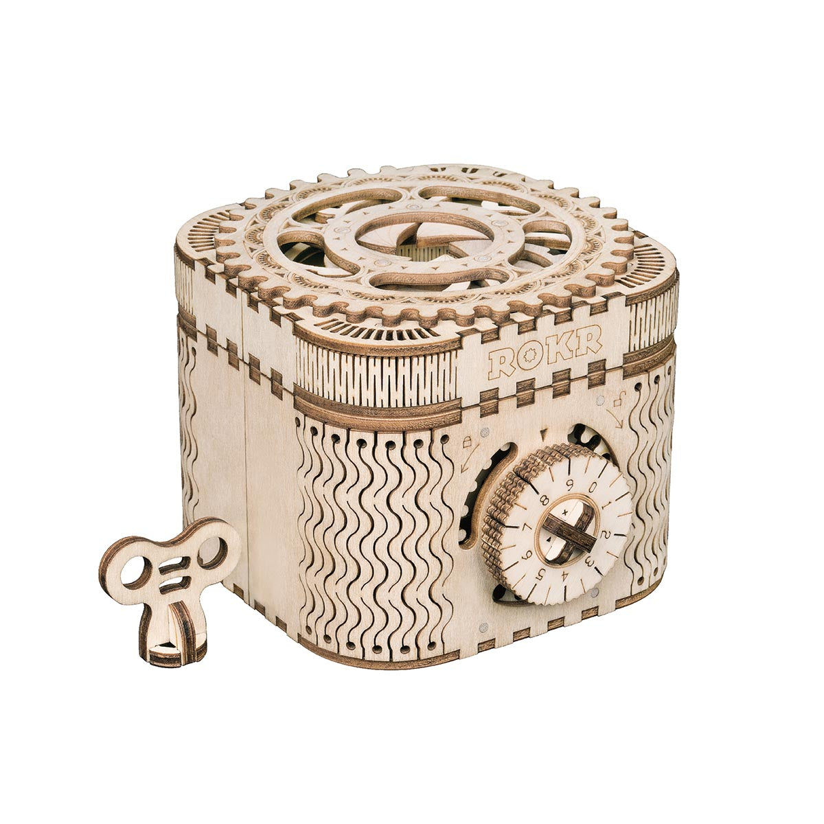 ROKR Treasure Box Mechanische tandwielen 3D Houten puzzel LK502