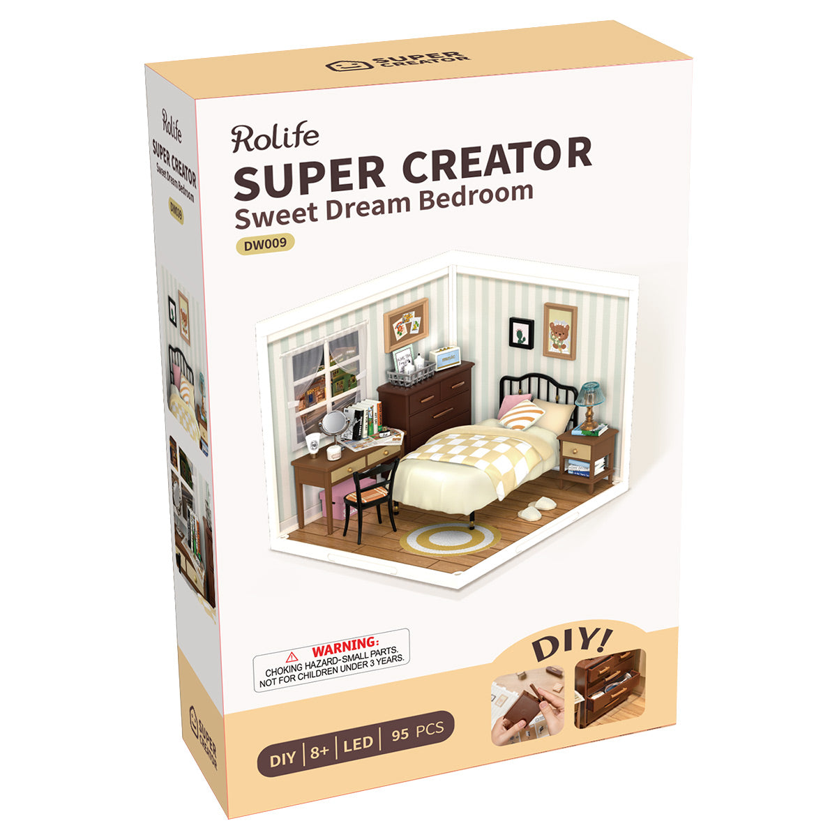 Rolife Sweet Dream Slaapkamer DIY Plastic Miniatuurhuis DW009