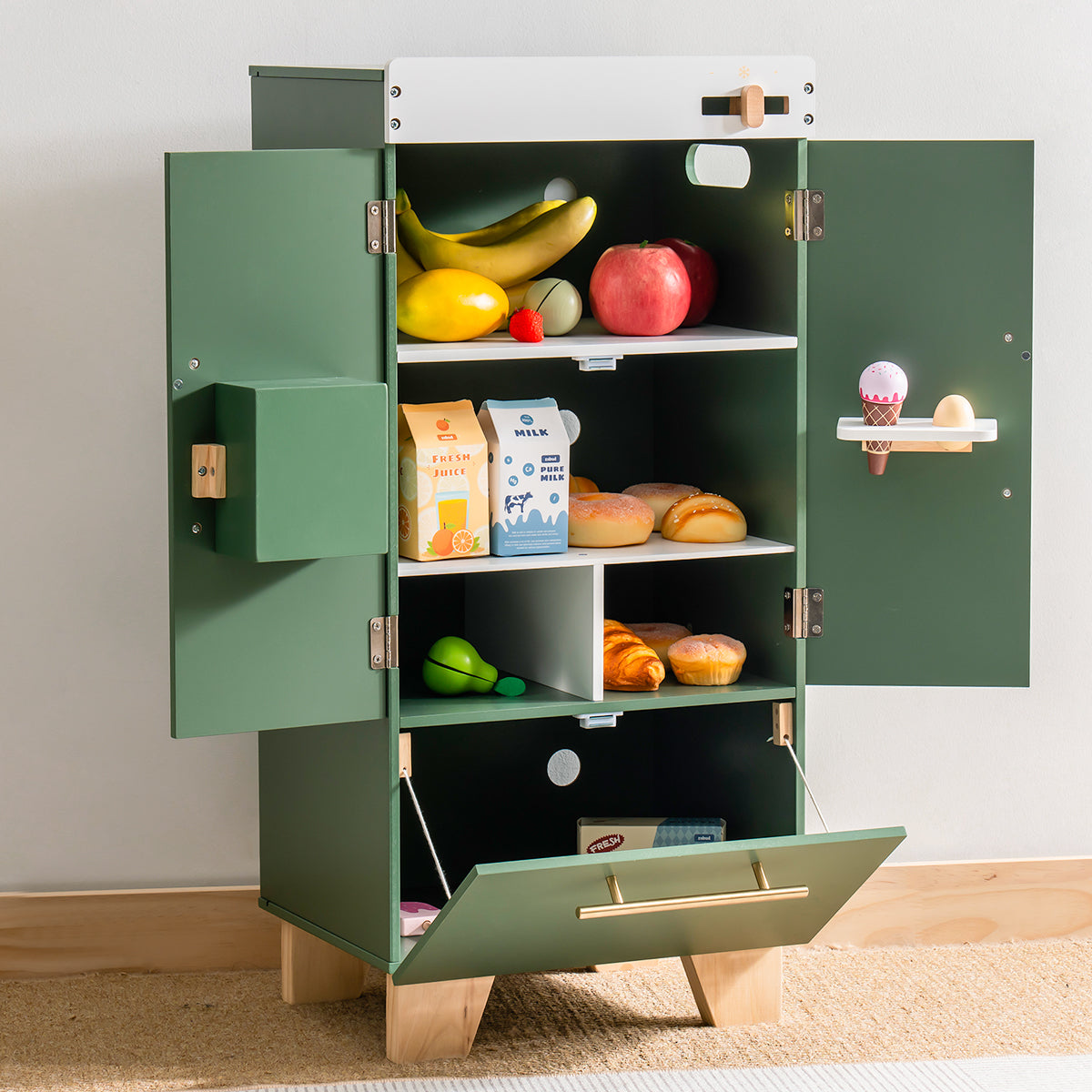 ROBUD Vintage Green Wooden Play Kitchen Series