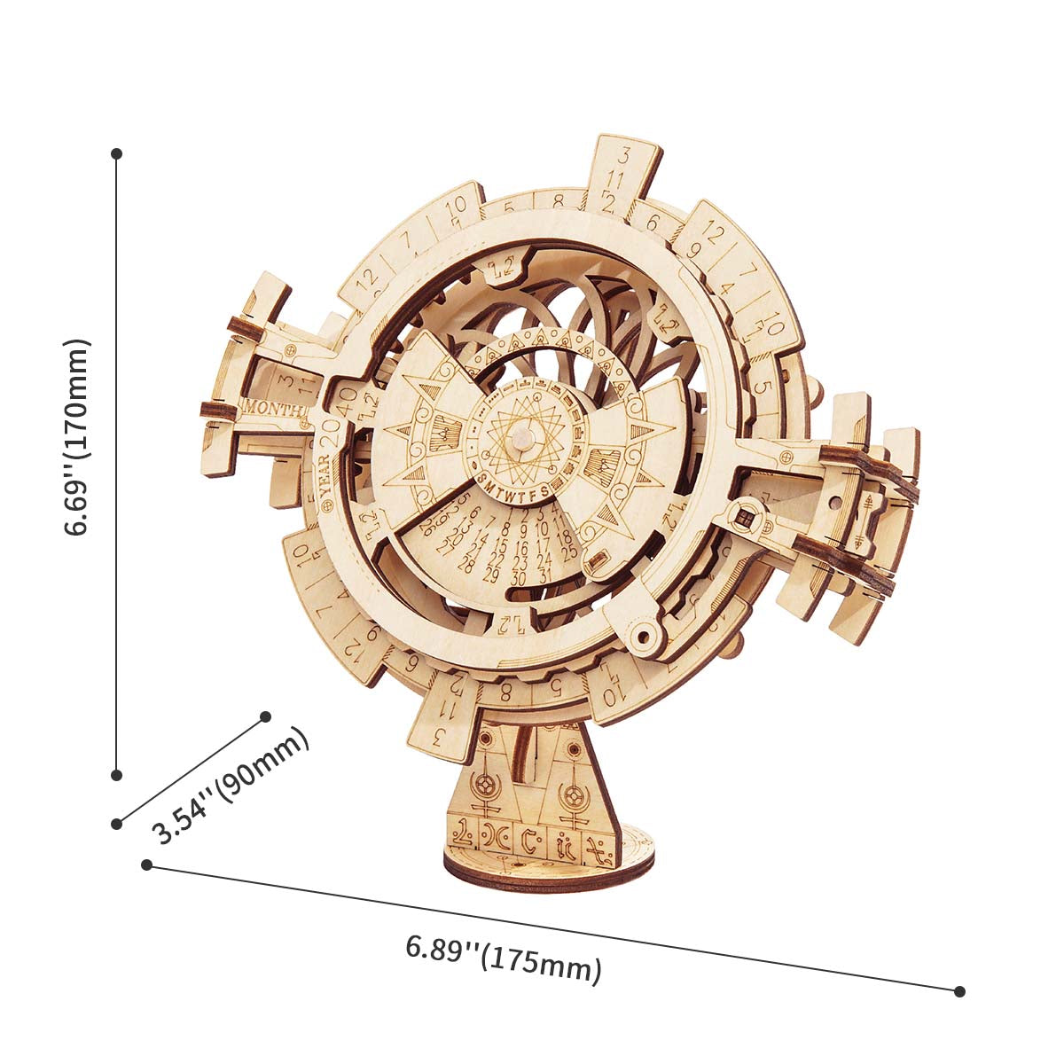 ROKR Perpetual Calendar 3D Wooden Puzzle LK201