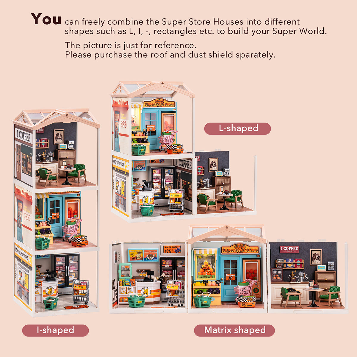 Rolife Super Creator Daily Inspiration Cafe Kit de maison miniature en plastique à faire soi-même DW001 