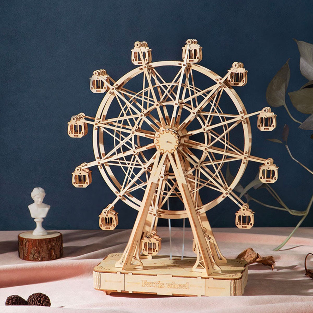 Puzzle 3D en bois avec boîte à musique et grande roue Rolife TGN01 