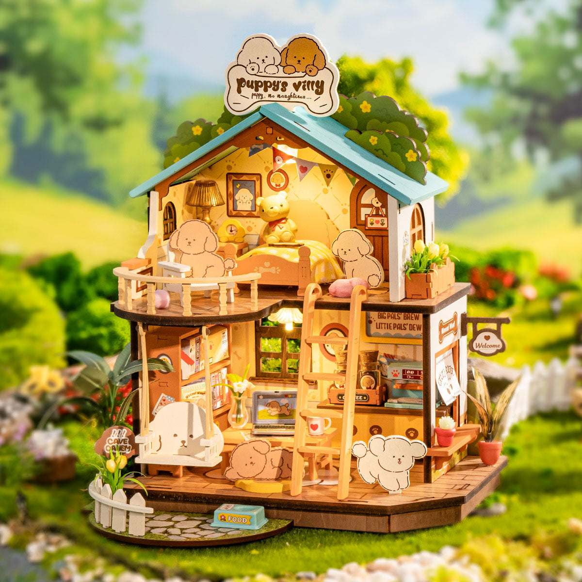 Rolife Puppy's Cozy Villa DIY Miniature House DG169