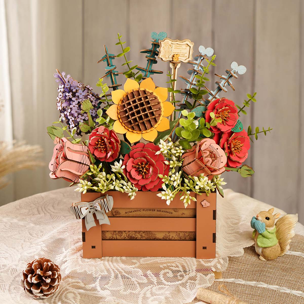 Rowood Wooden Bloom Box DIY 3D Puzzle TW02H