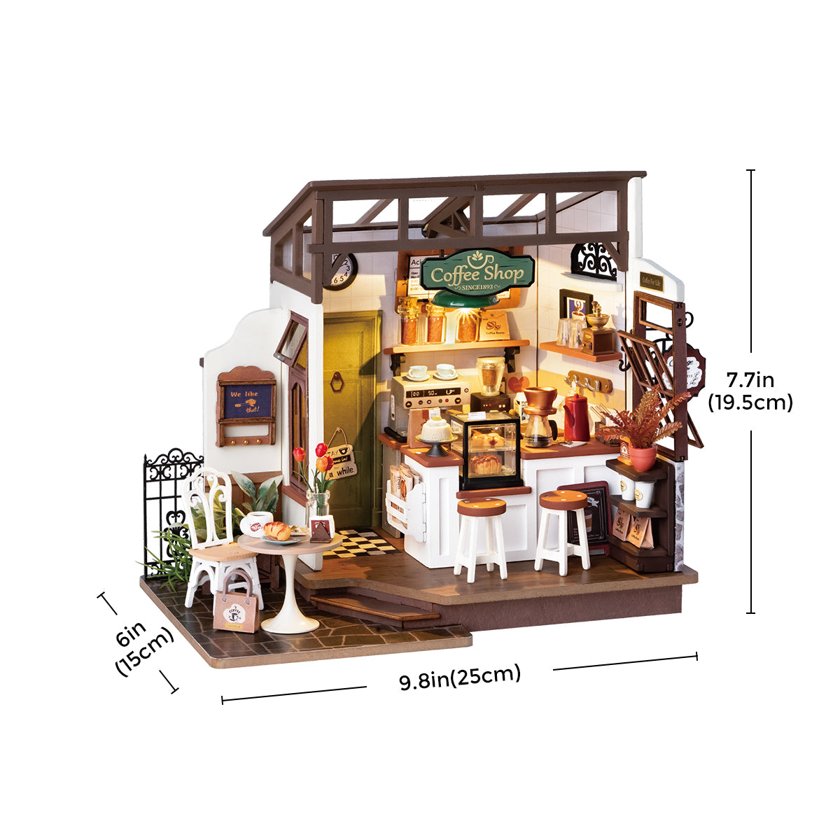 Kit de maison miniature Rolife Flavory Café DG162 