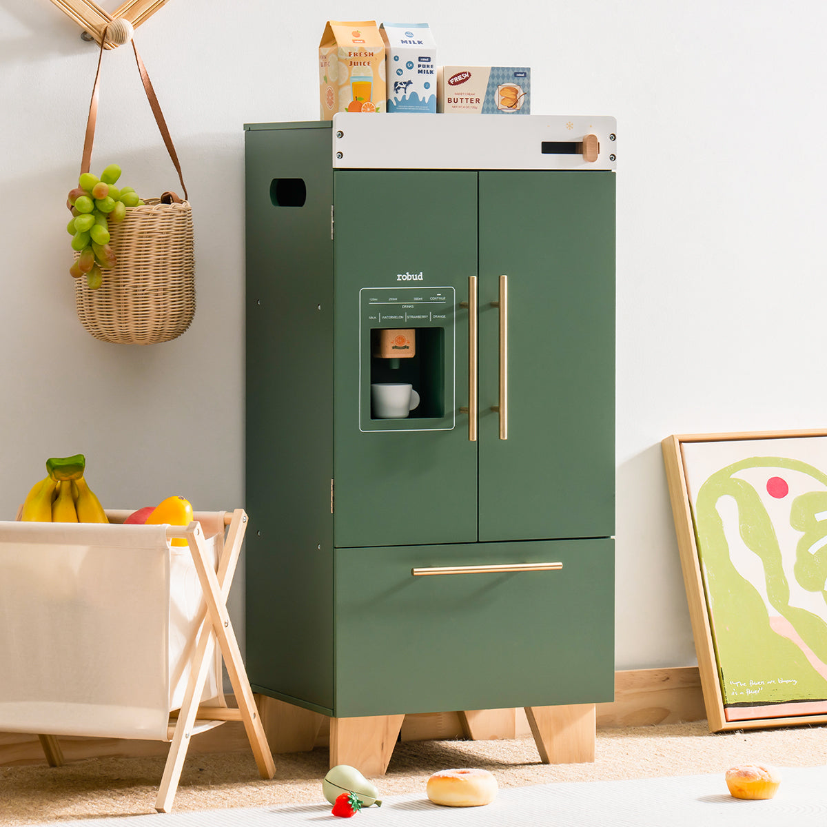 ROBUD Vintage Green Wooden Play Kitchen Series