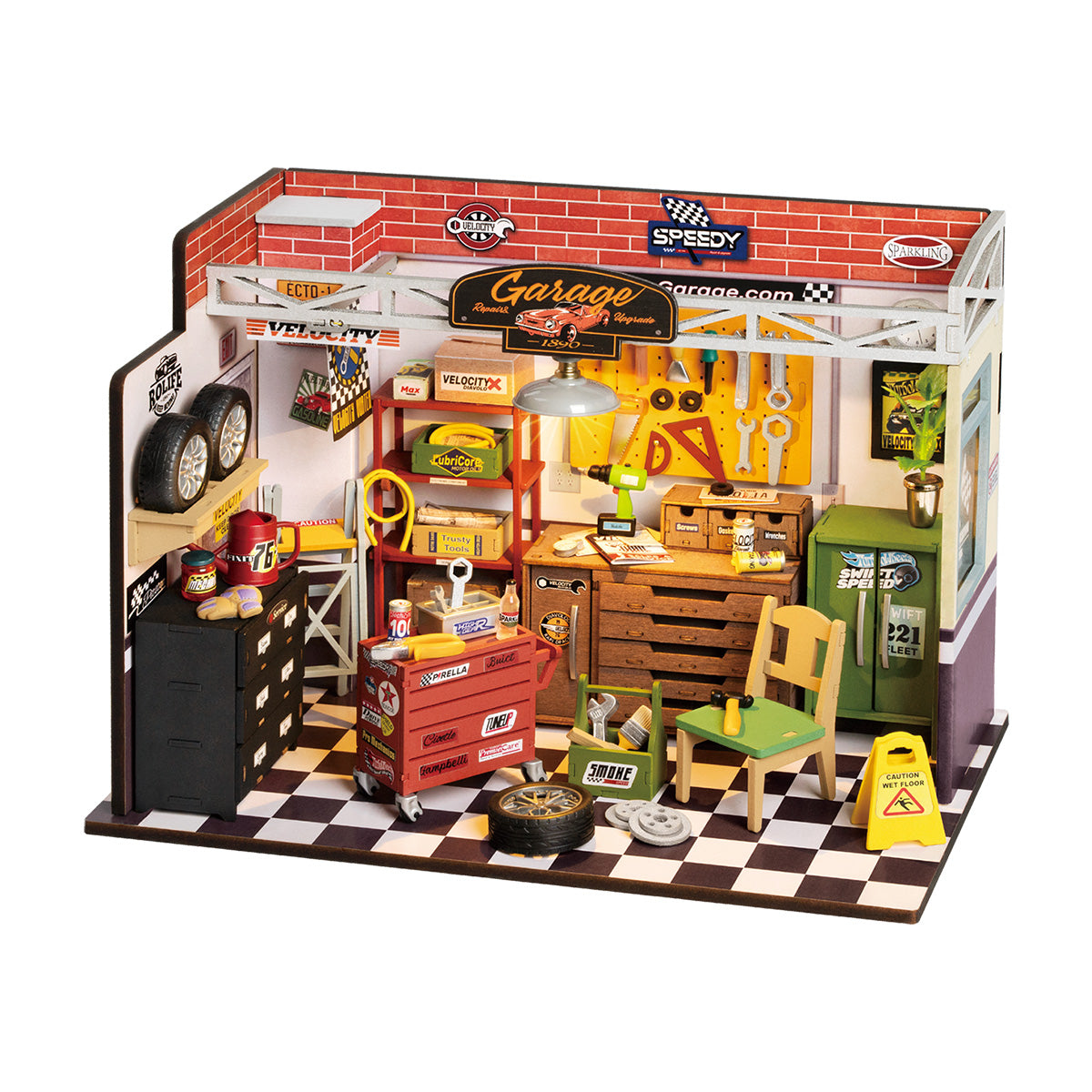 Kit de maison miniature à monter soi-même pour garage et atelier Rolife DG165 